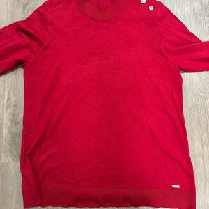 Calvin Klein Bold Red Turtleneck Sweater